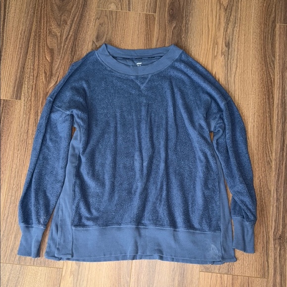 Aerie Blue Crewneck Sweater Soft Cotton Blend - Picture 1 of 2